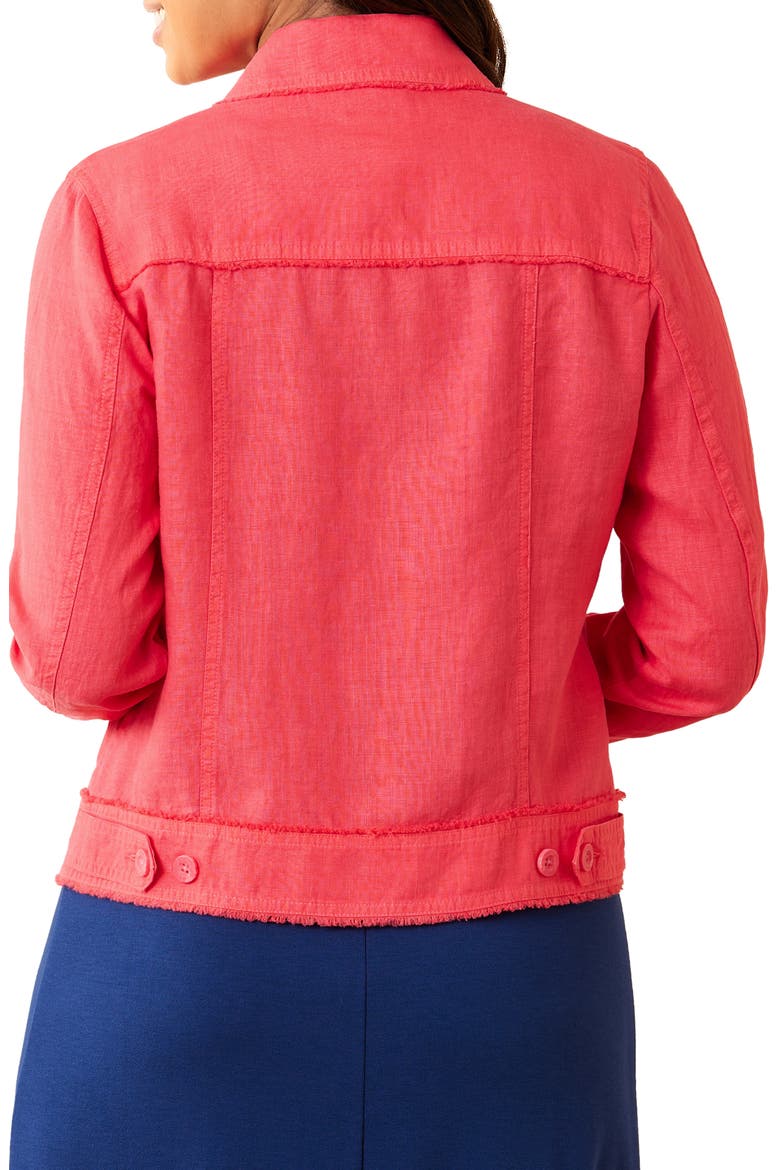 Two Palms Linen Raw Edge Jacket, Alternate, color, PARADISE PINK