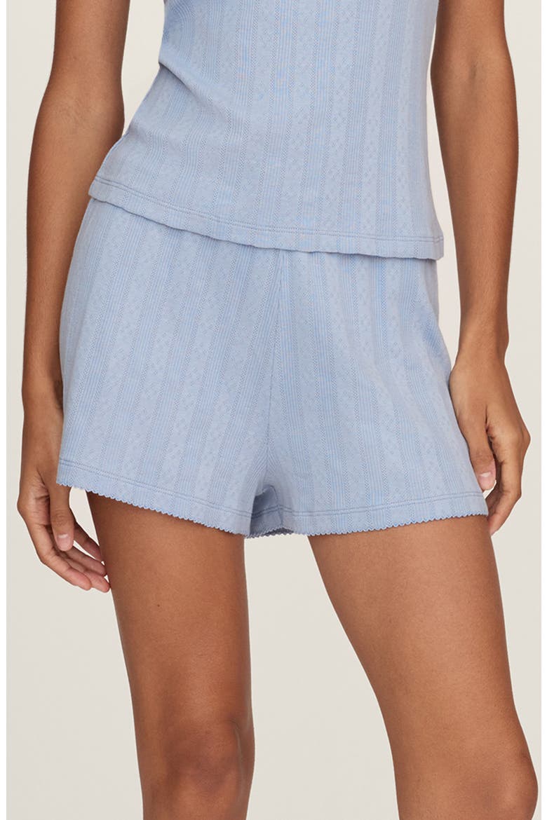 Pima Cotton Pointelle Shorts, Main, color, BLUE