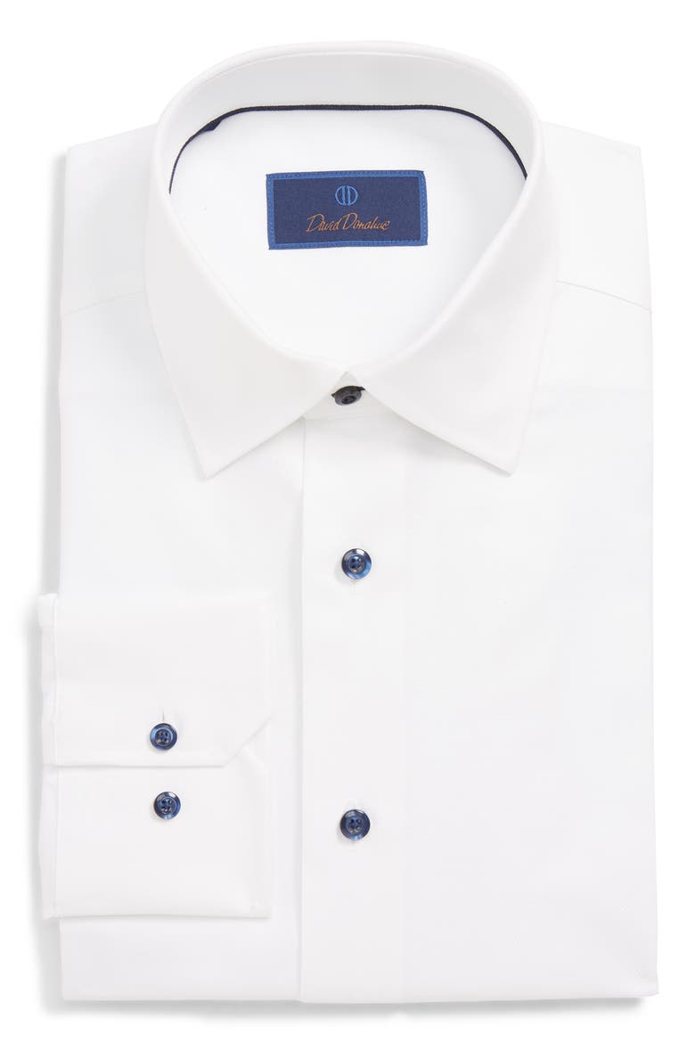 Regular Fit Dress Shirt, Main, color, WHITE
