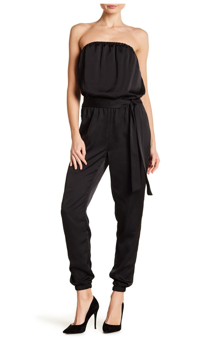 VANITY ROOM Strapless Blouson Top Jumpsuit, Main, color, 
