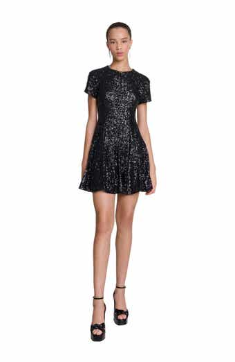 Maje Ridosa Tweed Layered Dress Black