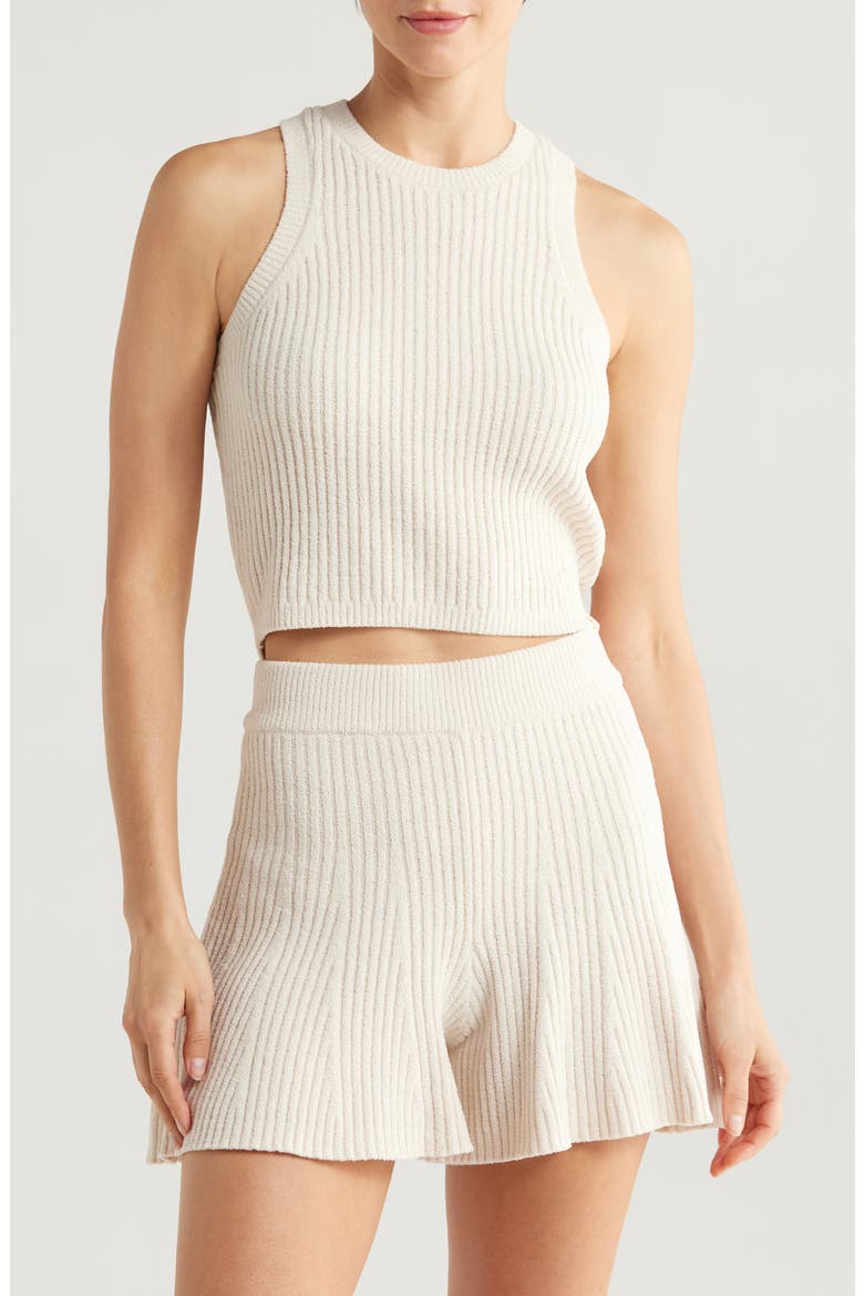 Elaenia Cozy Knit Lite Tank Sweater, Main, color, SAND