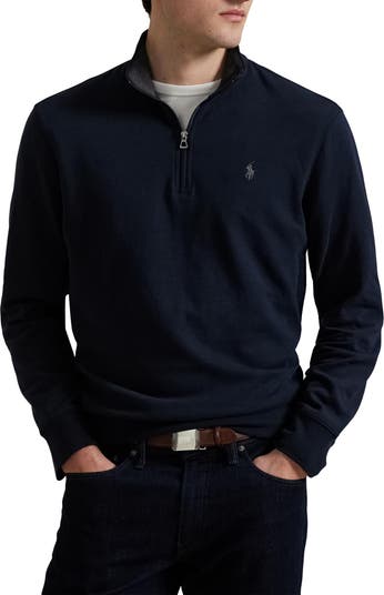 美品　POLO RALPH LAUREN POLO RALPH LAUREN Men's Cotton 1/4 Zip Sweater Camel Melange XX