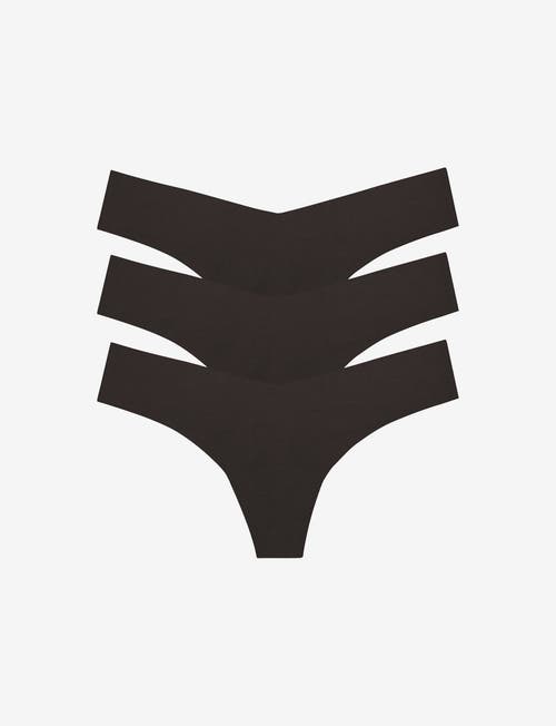 Commando Classic Solid Thong 3-pack In Beige