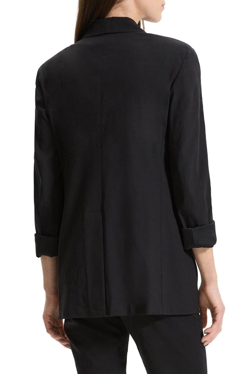 Theory Good Shawl Collar Linen Blend Blazer, Alternate, color,