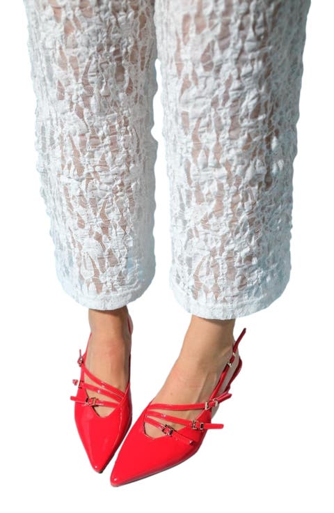 Magra Pointed-Toe Slingback Stiletto