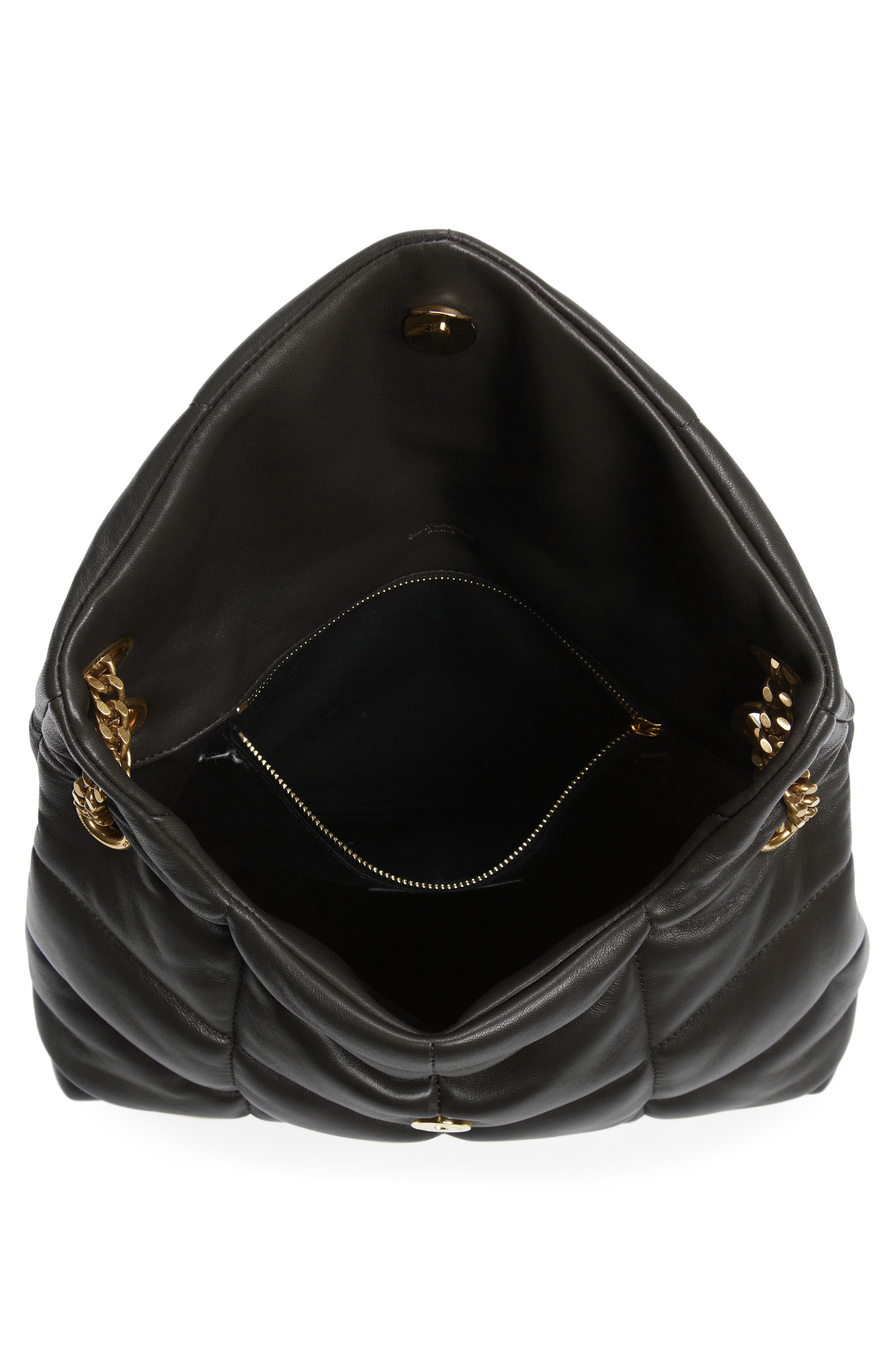 Saint Laurent Small Loulou Leather Puffer Bag, Alternate, color, 