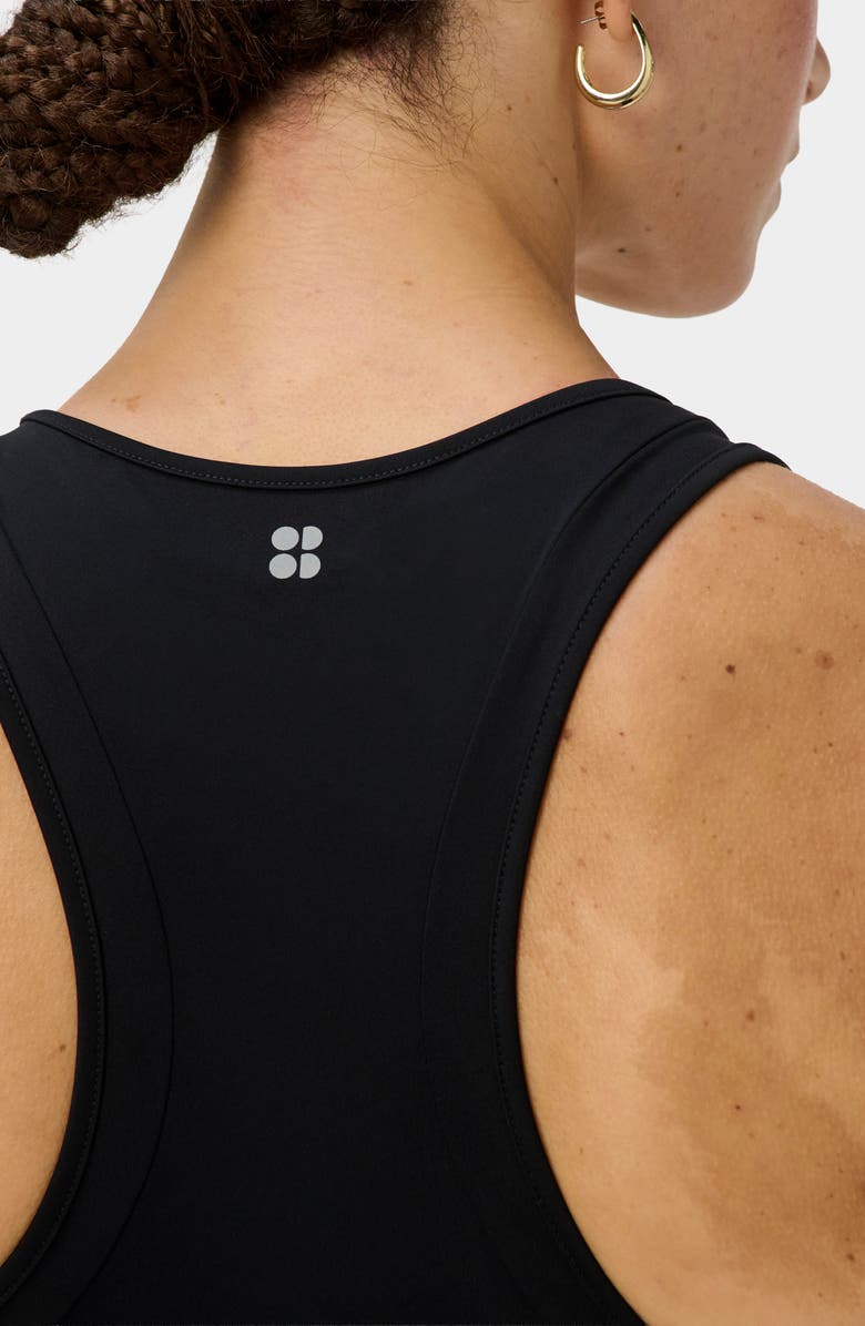 Sweaty Betty Runner's High Racerback Tank, Alternate, color, Black