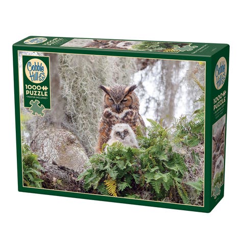 1000 Piece Puzzle Great Horned Owl Reference Poster Included