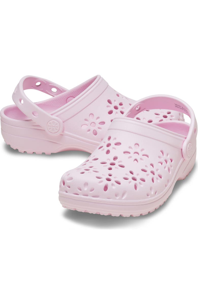CROCS Kids' Classic Floral Cutout Clog, Alternate, color, Pkm