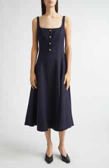 Orrie Sleeveless Linen Blend Midi Dress