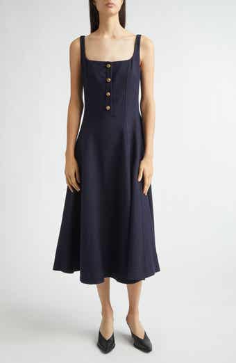 Orrie Sleeveless Linen Blend Midi Dress