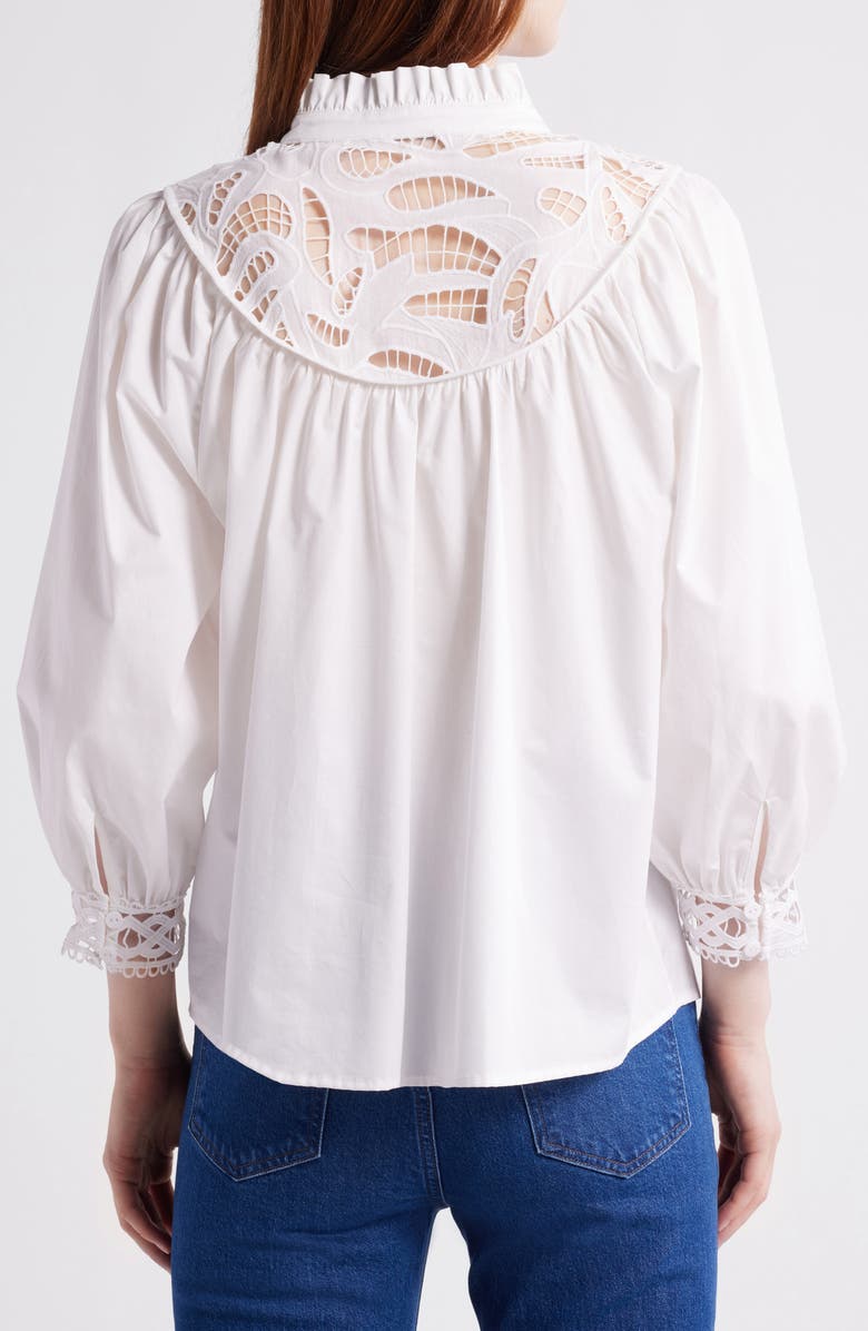 Elie Tahari The Rylan Lace Shirt, Alternate, color, 