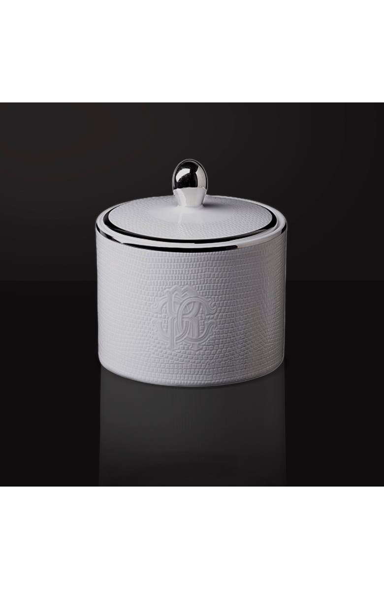Roberto Cavalli Classic Sugar Pot, Alternate, color, Lizard Platin