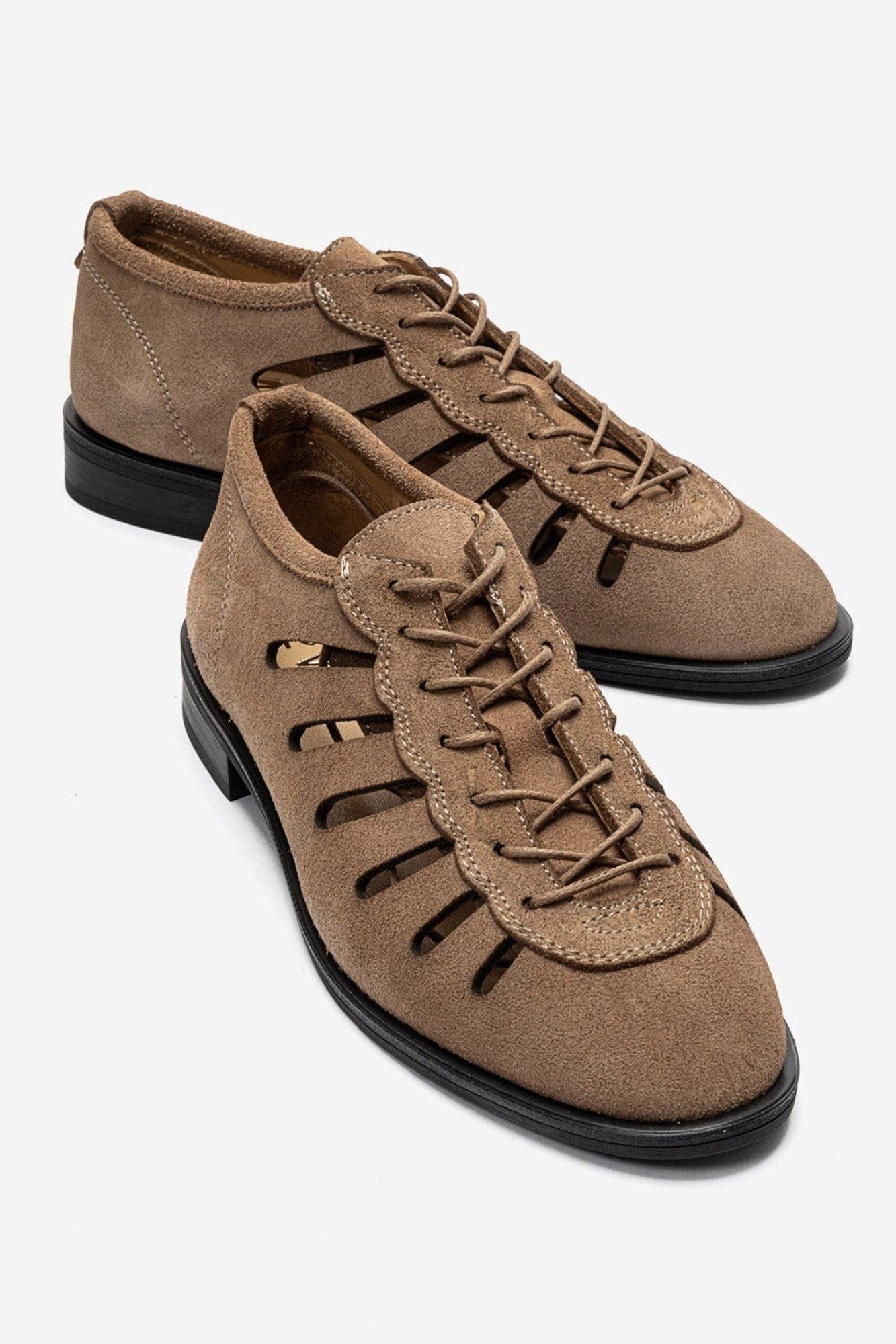 Astron Leather Casual Lace Up Shoes, Main, color, Cognac Suede