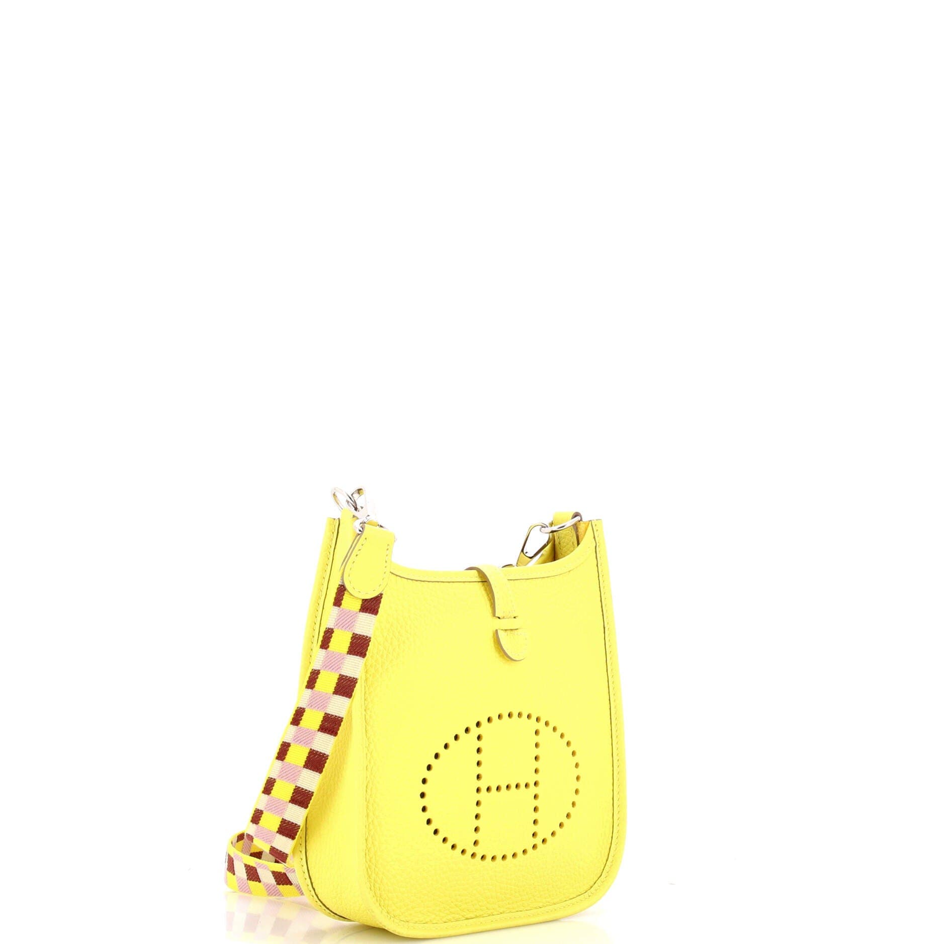 Pre-Owned Hermes Evelyne Bag Gen III Clemence TPM, Alternate, color, Lime