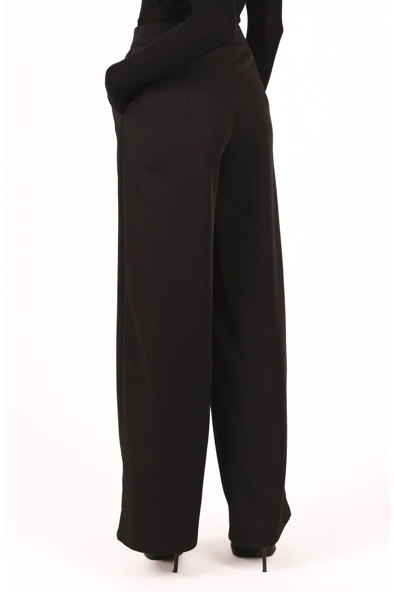 Ana Pleated Wide Leg Pants, Alternate, color, BLACK