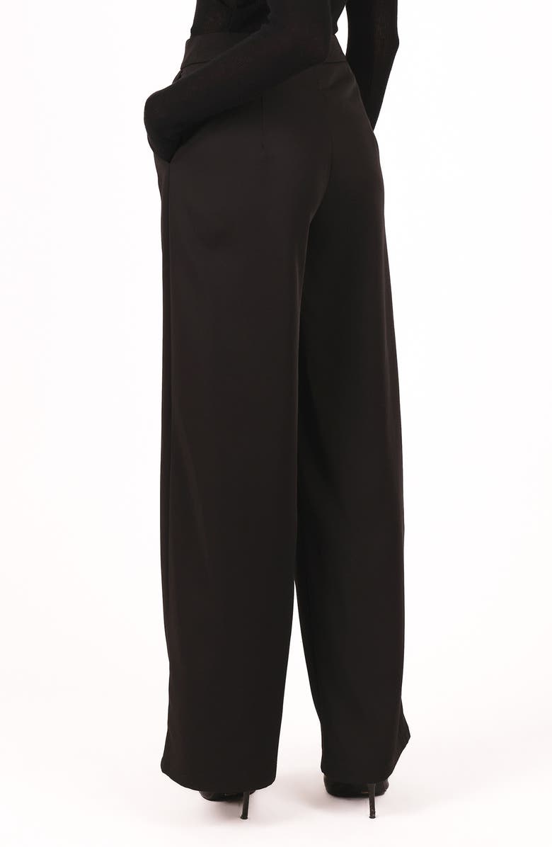 Petal & Pup Ana Pleated Wide Leg Pants, Alternate, color, Black