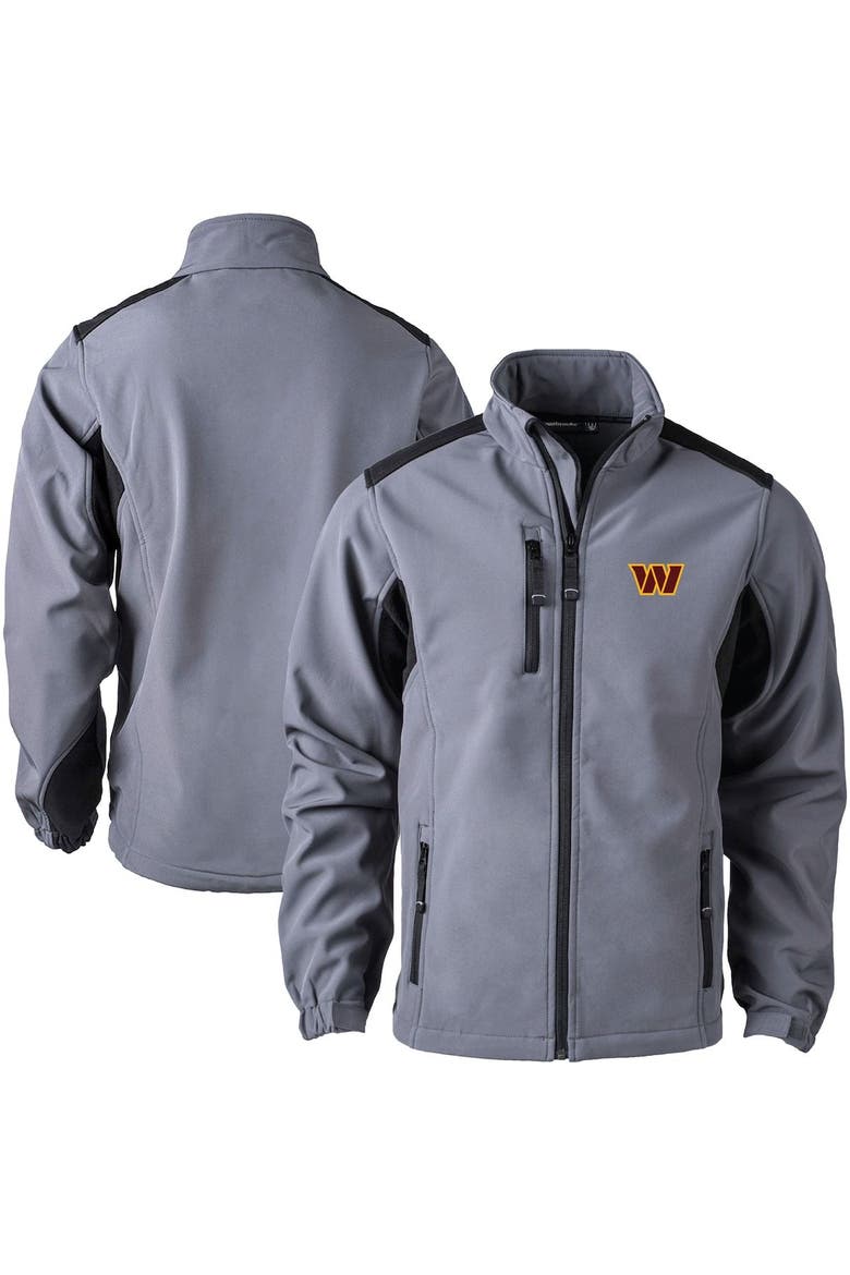 Men's Dunbrooke Charcoal Washington Commanders Softshell Fleece Full-Zip Jacket, Alternate, color, Charcoal