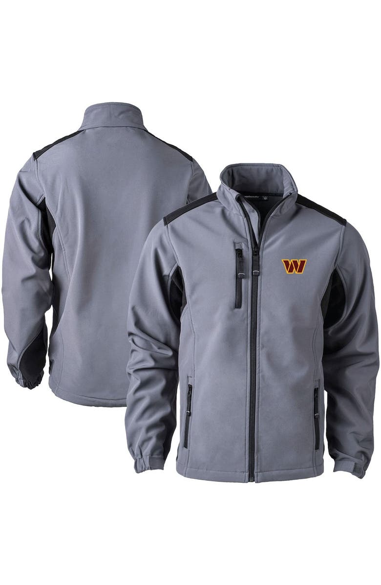 DUNBROOKE Men's Dunbrooke Charcoal Washington Commanders Softshell Fleece Full-Zip Jacket, Alternate, color, 