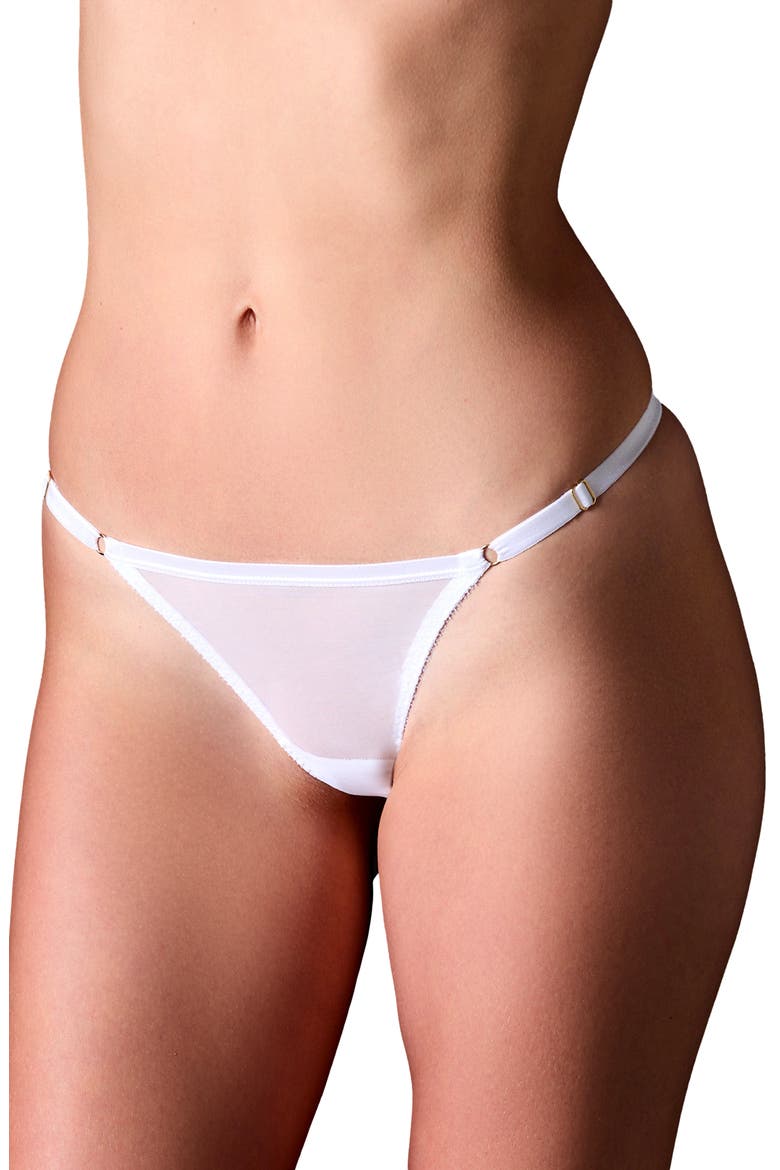 Odette Mesh Thong, Main, color, BLANC