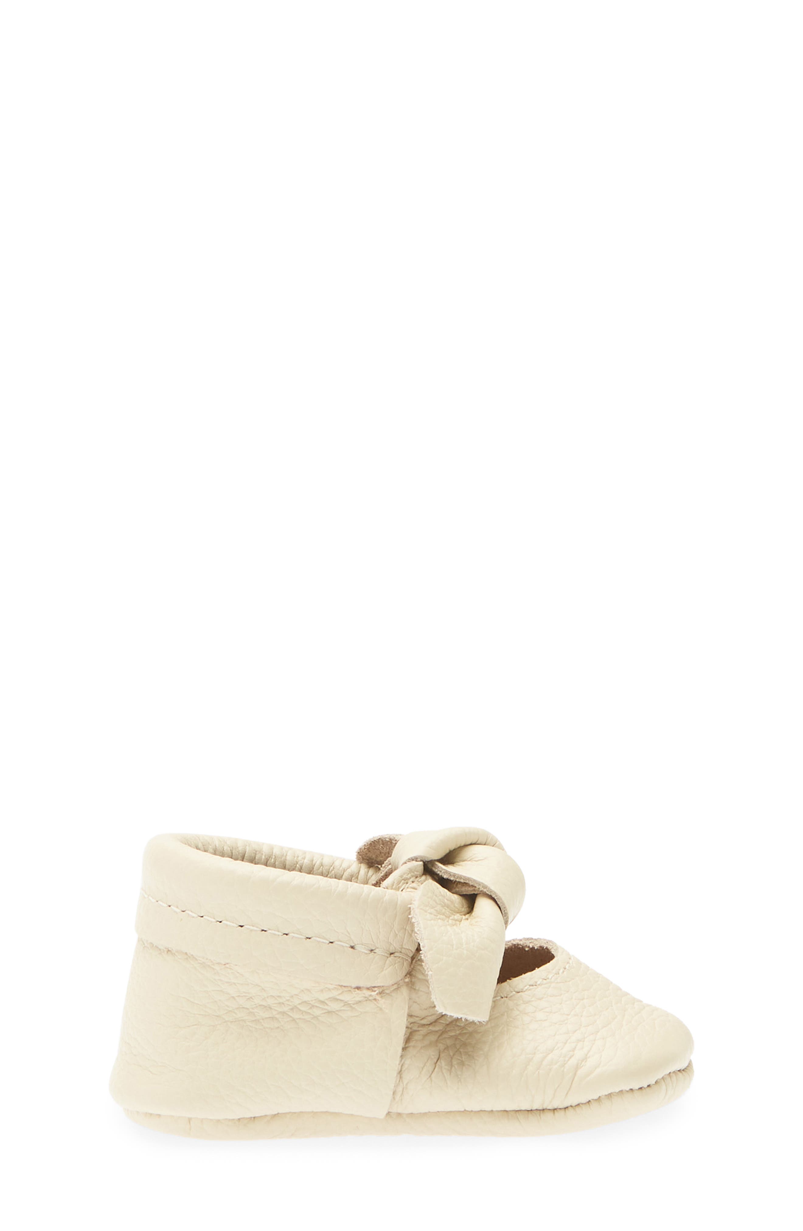 Kids' Knotted Bow Leather Mary Jane, Alternate, color, BIRCH