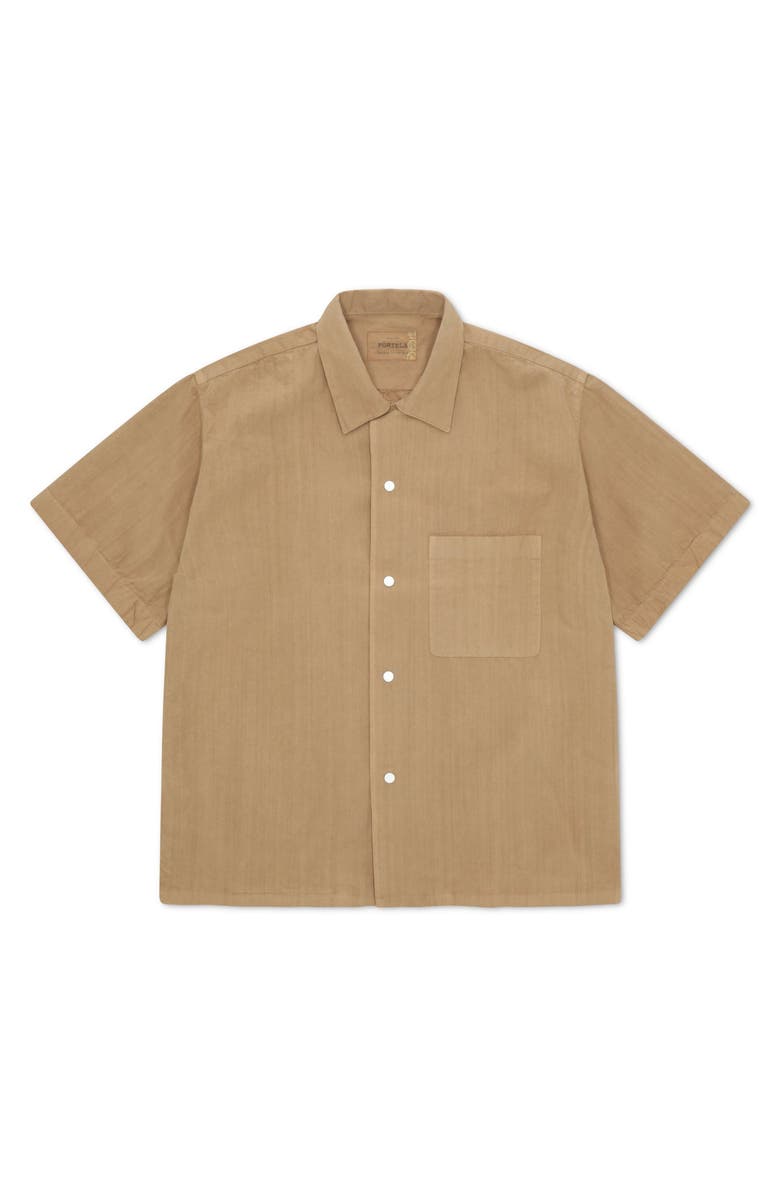 Fortela Bowling Inspired Short Sleeve Shirt, Main, color, Dove Grey