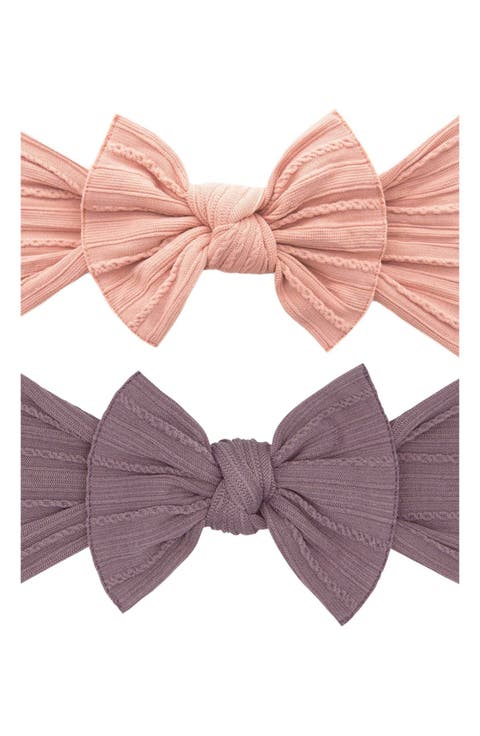 Assorted 2-Pack Sweater Bow Headbands