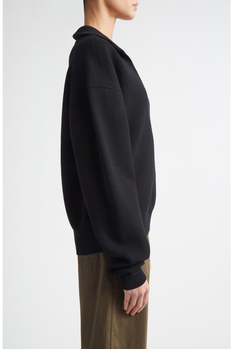 Timmy Johnny Collar Sweater, Alternate, color, BLACK