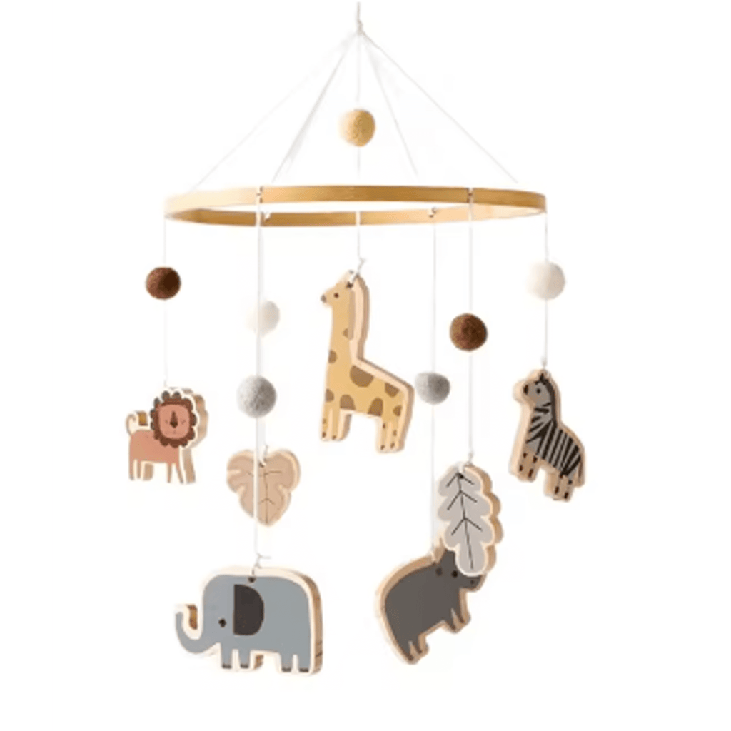 embé Baby Nursery Wooden Hanging Toy Crib Mobile, Animal Safari  product