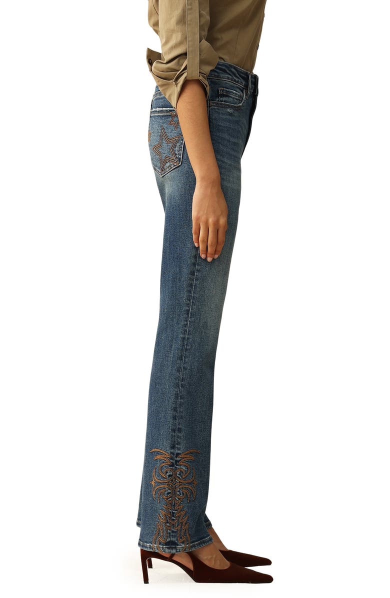 Bayeas Embroidered Bootcut Jeans, Alternate, color, Medium Blue
