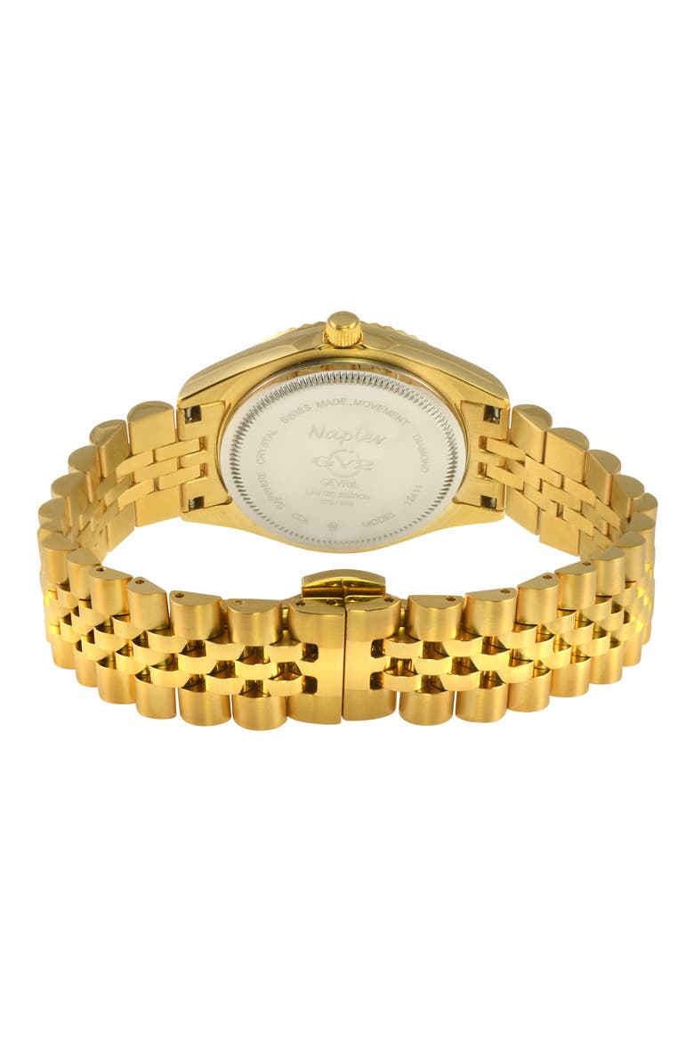 Naples Mother-of-Pearl Swiss Diamond Watch, 34mm - 0.132ct., Alternate, color, GOLD