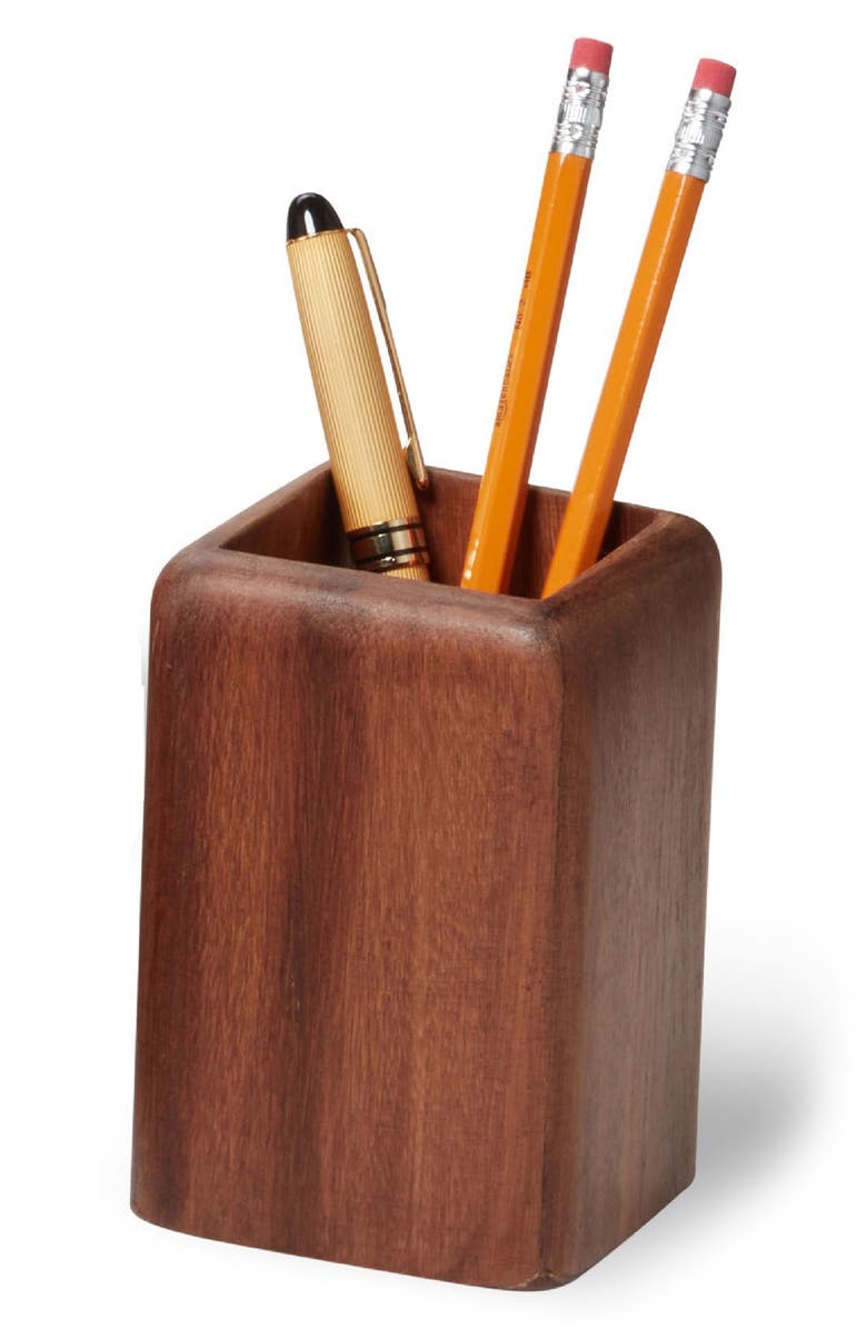 ROSELLI TRADING COMPANY Nature's Home Pencil Cup, Alternate, color, Wood