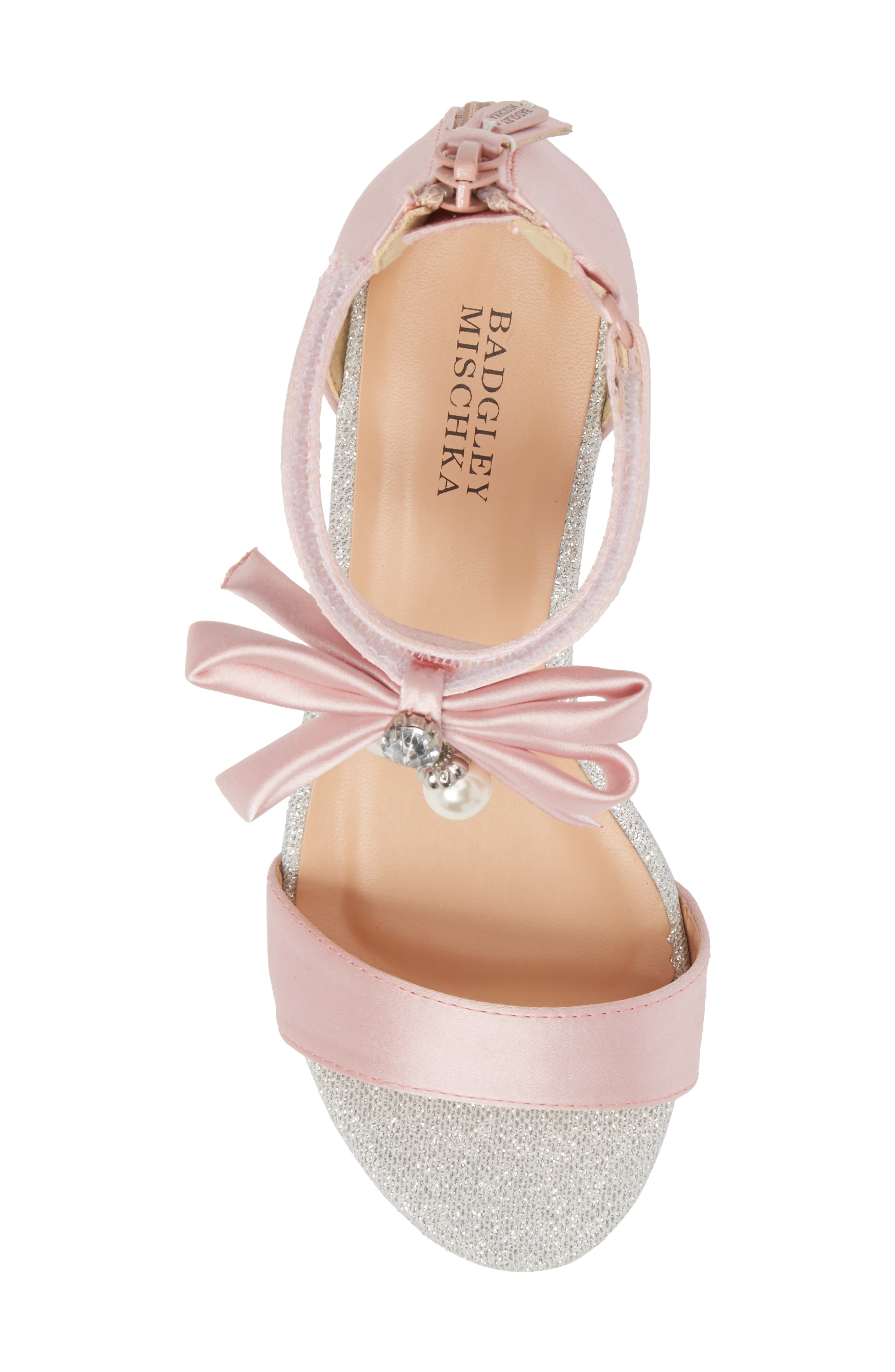 Badgley Mischka Pernia Embellished Sandal, Alternate, color, PINK/ SILVER