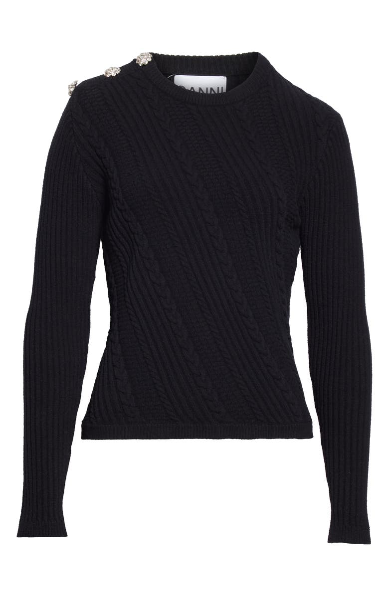 Ganni Cotton Blend Sweater, Alternate, color,
