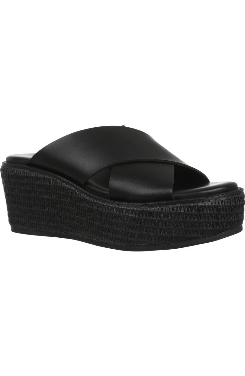 NORDSTROM RACK Frankie Wedge Platform Sandal, Main, color, Black