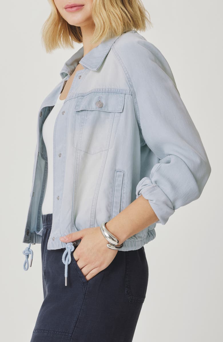 Splendid Lounge Denim Jacket, Alternate, color, Bleached Indigo Blue