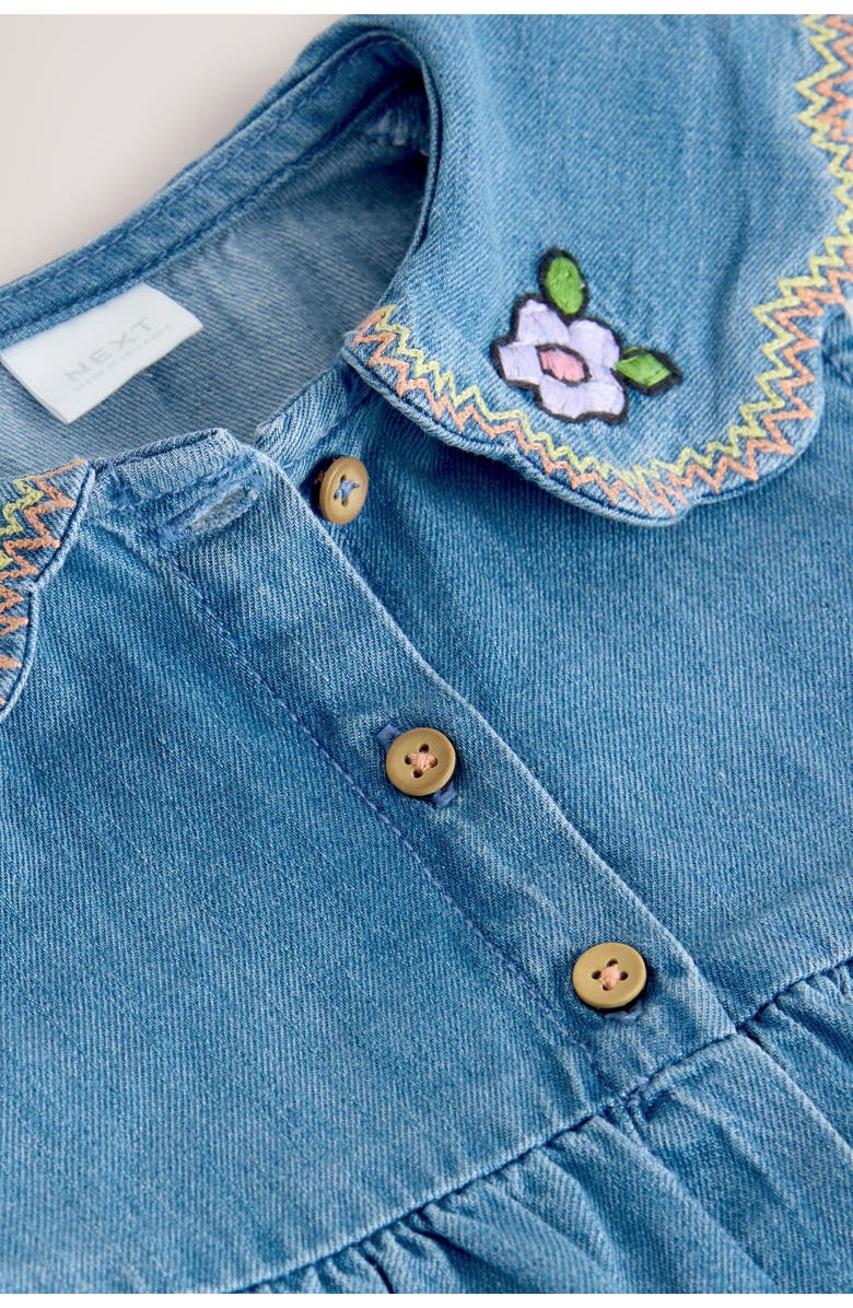 NEXT CHARACTER COLLAR DENIM DRESS, Alternate, color, Blue