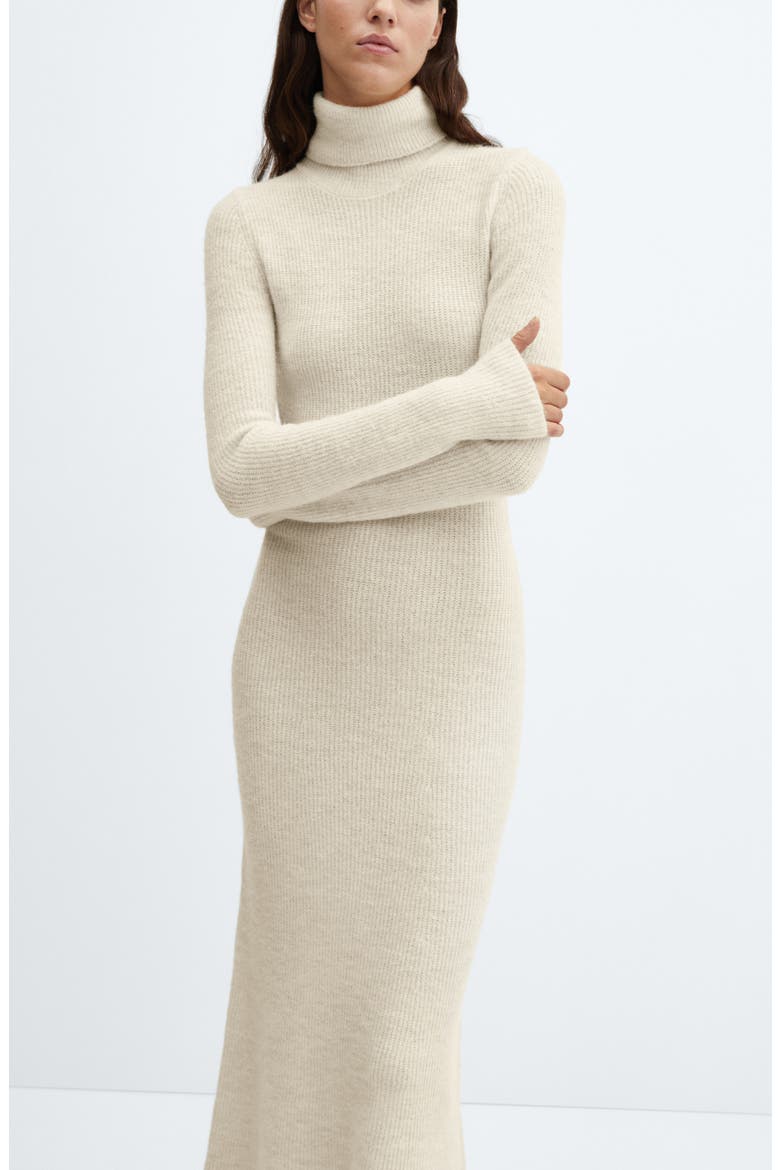 Turtleneck Long Sleeve Sweater Dress, Alternate, color, ECRU