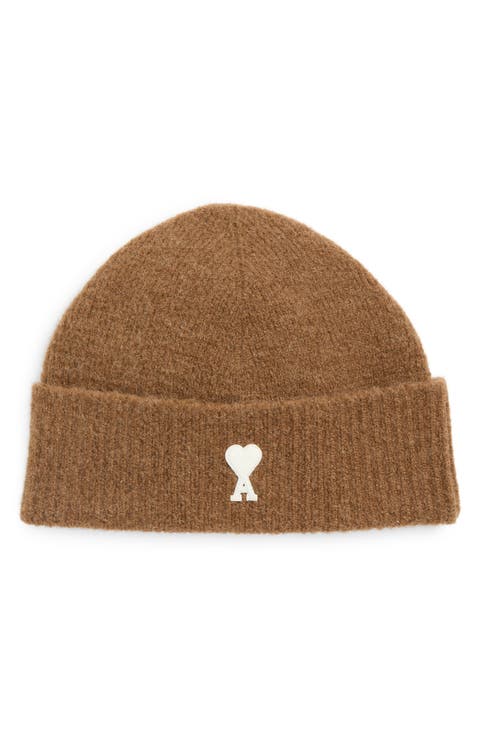 Ami de Coeur Appliqué Mohair Blend Cuffed Beanie
