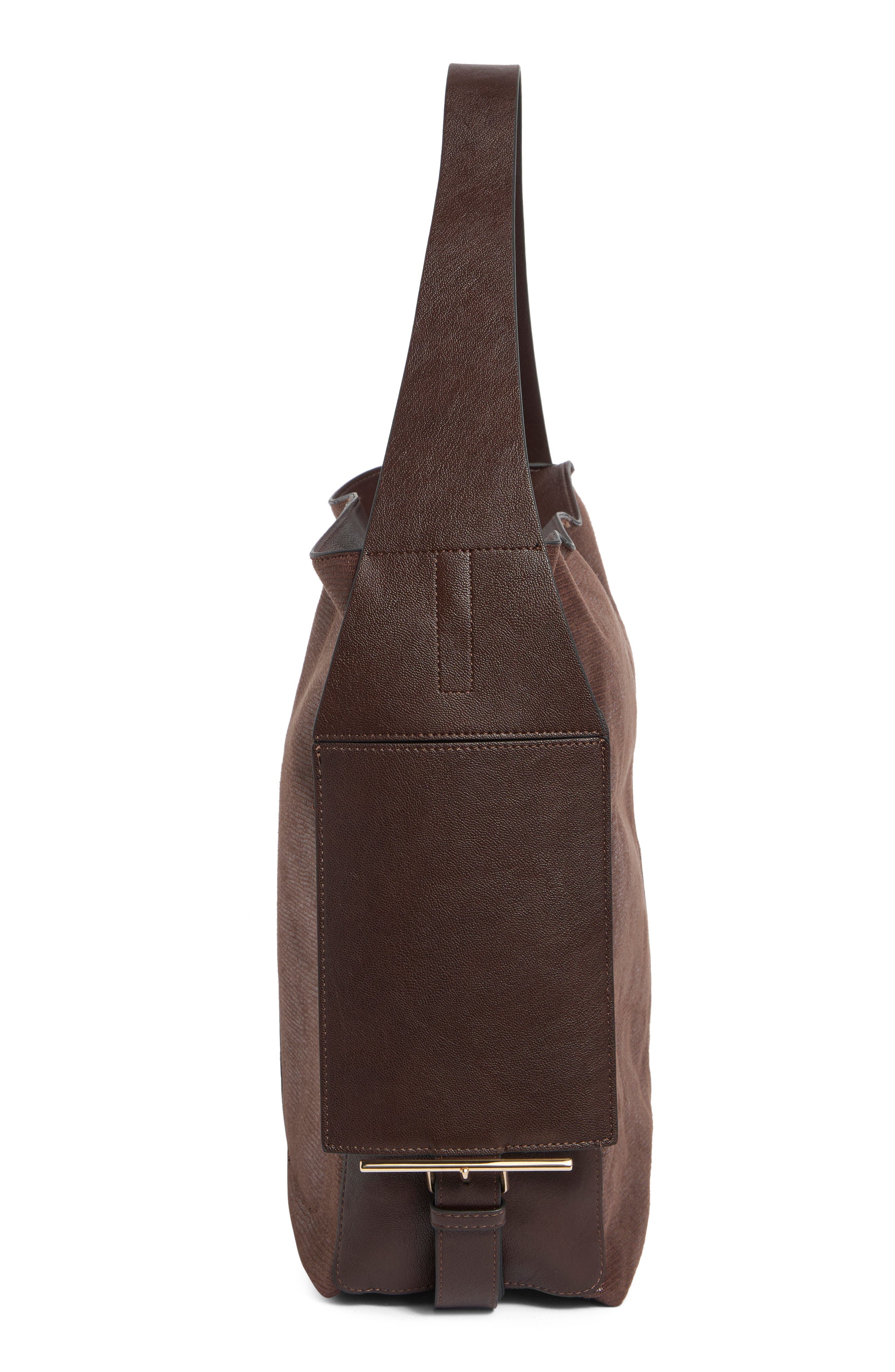 Faux Leather Shoulder Bag, Alternate, color, ESPRESSO