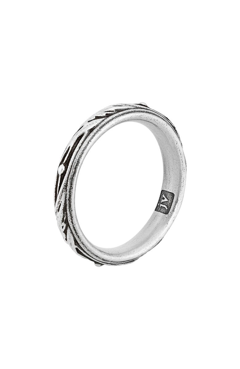 John Varvatos Sterling Silver Band Ring, Alternate, color, Silver