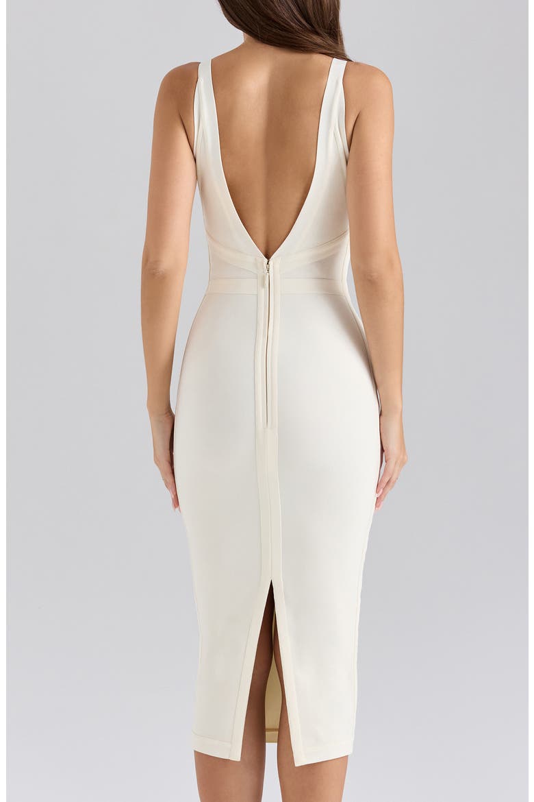 The Classic Midi Bandage Dress, Alternate, color, VANILLA