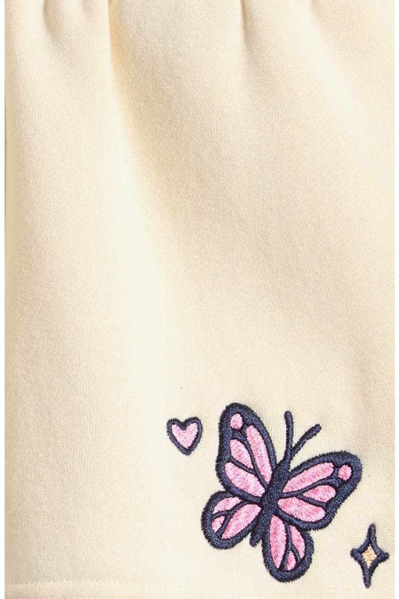 Kids' The World is Better Embroidered Shorts, Alternate, color, CREAM