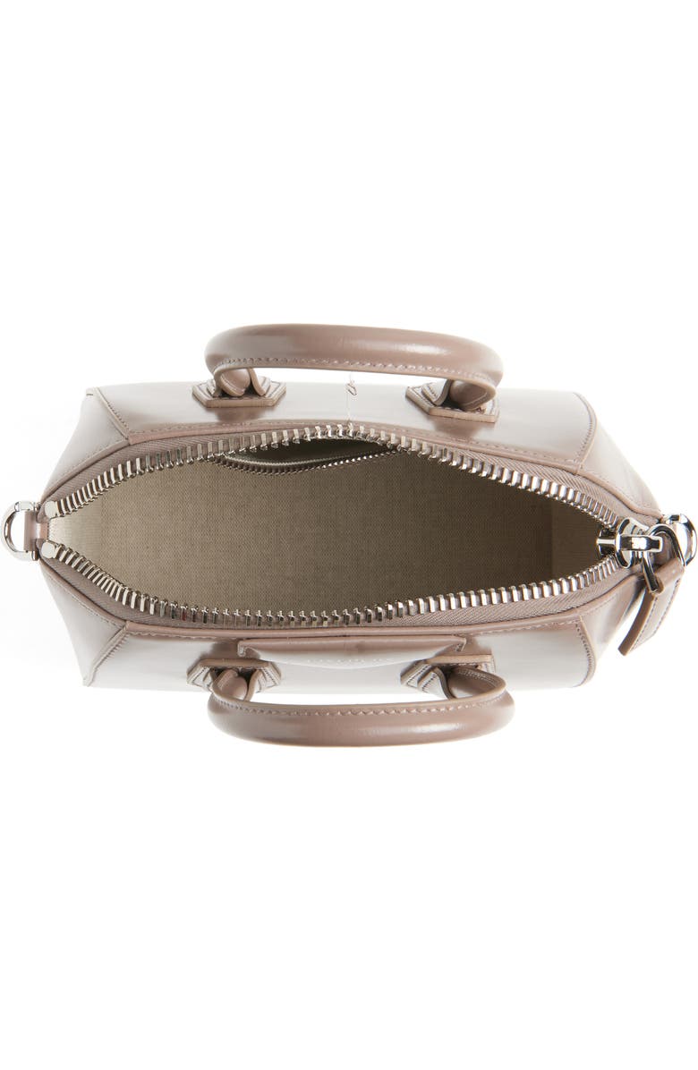 Givenchy Mini Antigona Leather Satchel, Alternate, color, Taupe