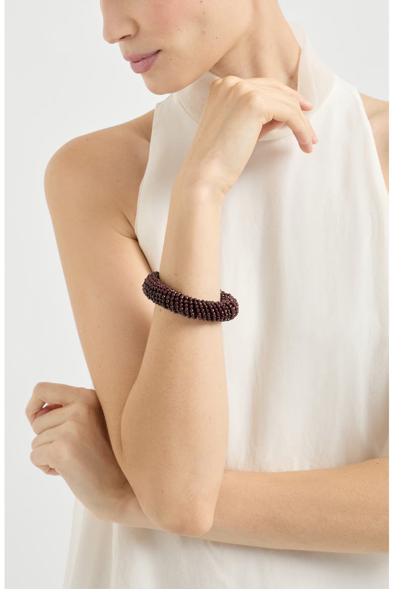 Silver bracelet, Alternate, color, Red