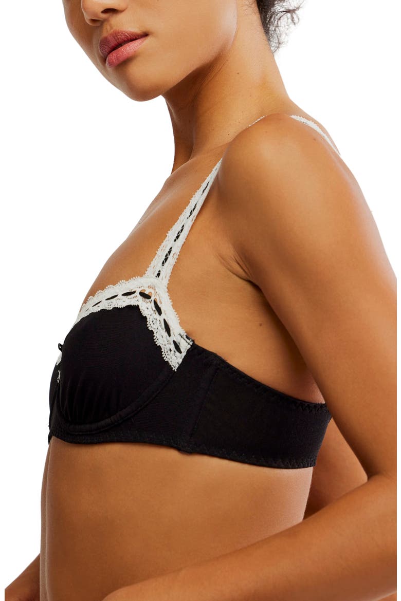 Intimately FP So Sweet Balconette Underwire Bra, Alternate, color, BLACK COMBO