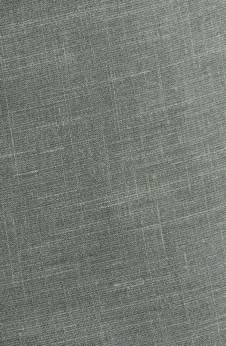 Jack Victor Patrick Stretch Tropical Wool, Silk & Linen Blend Pants, Alternate, color, Olive