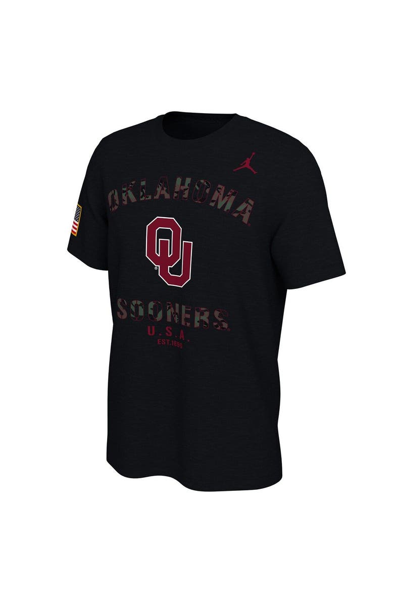 Jordan Brand Men's Jordan Brand Black Oklahoma Sooners Veterans Day T-Shirt, Alternate, color, 