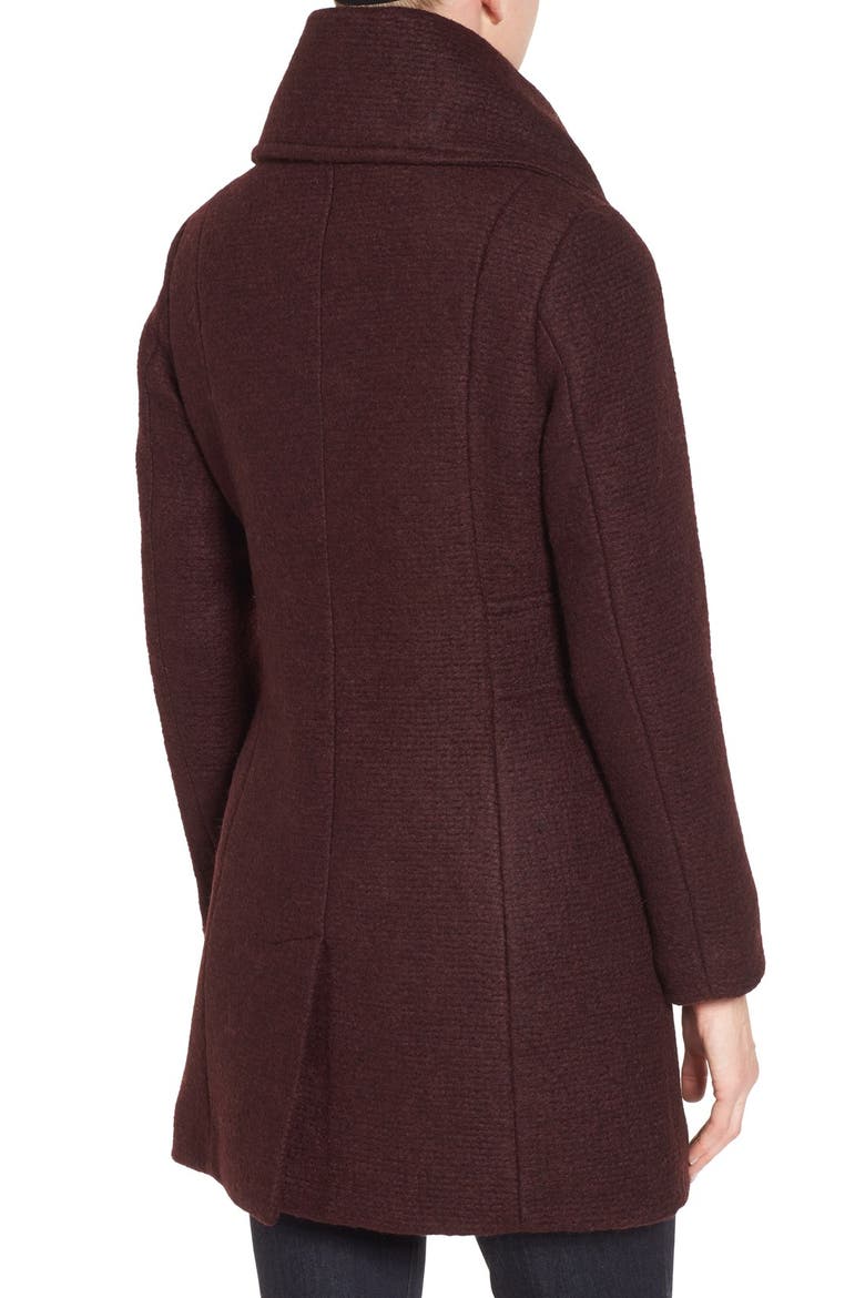 Oversize Collar Coat, Alternate, color, BORDEAUX